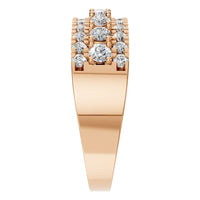 RI-9541 Rose Gold Ring SET - Side View