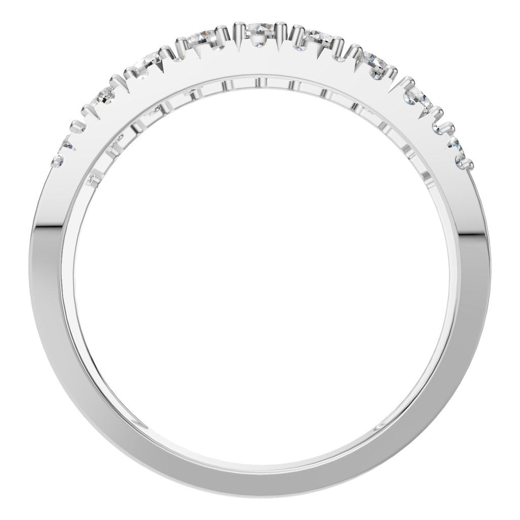 RI-9541 White Gold Ring SET - Top View