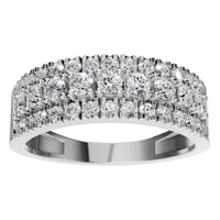 RI-9541 White Gold Ring SET - Front View