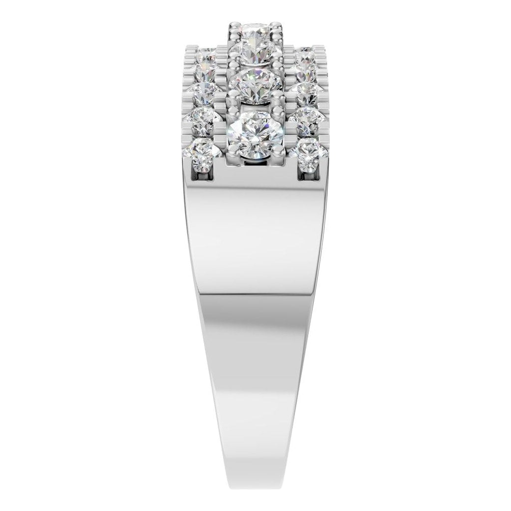 RI-9541 White Gold Ring SET - Side View