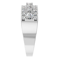RI-9541 White Gold Ring SET - Side View