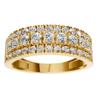 RI-9541 Yellow Gold Ring SET - Front View