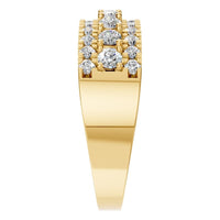 RI-9541 Yellow Gold Ring SET - Side View