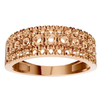 RI-9541 Rose Gold Ring UNSET - Front View