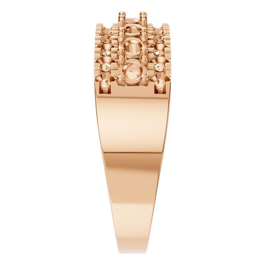 RI-9541 Rose Gold Ring UNSET - Side View
