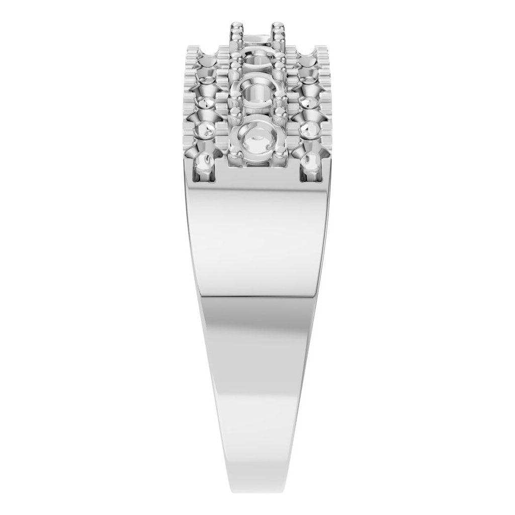 RI-9541 White Gold Ring UNSET - Side View