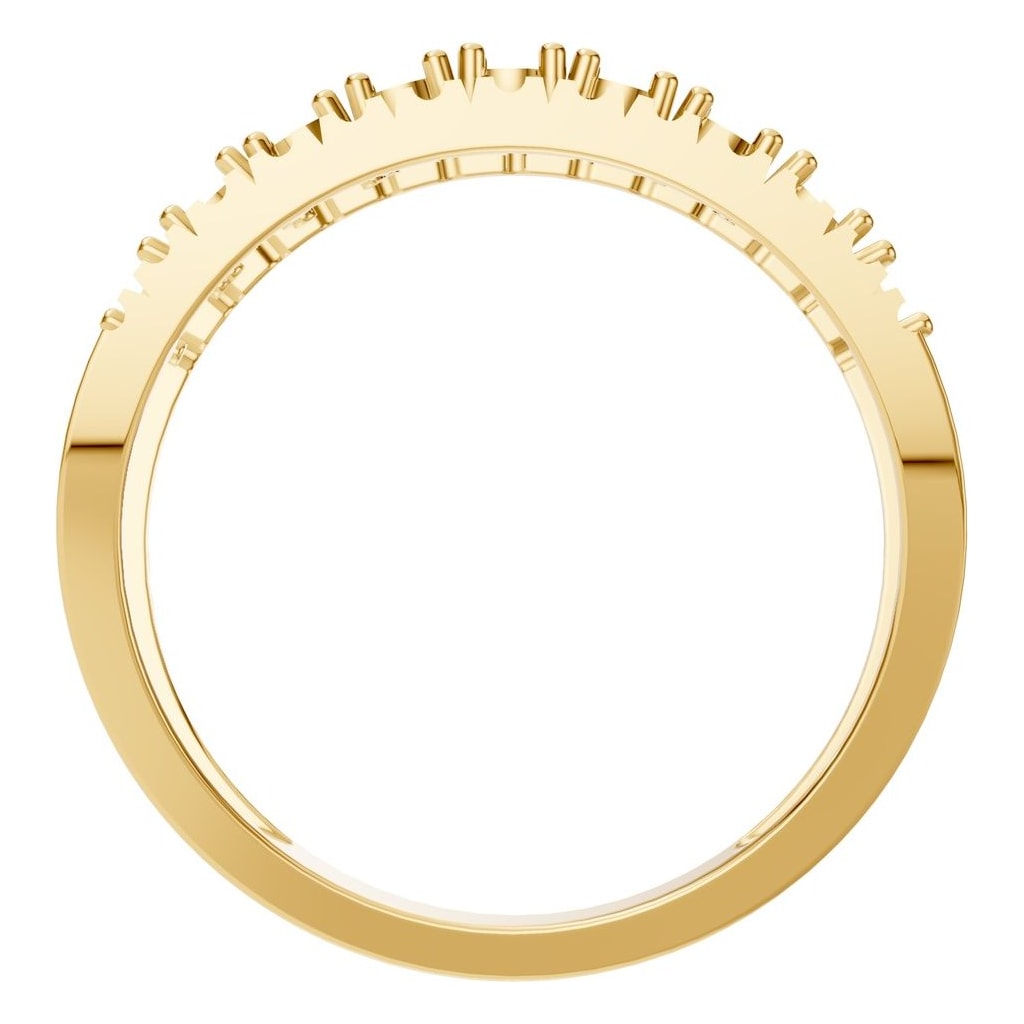 RI-9541 Yellow Gold Ring UNSET - Top View
