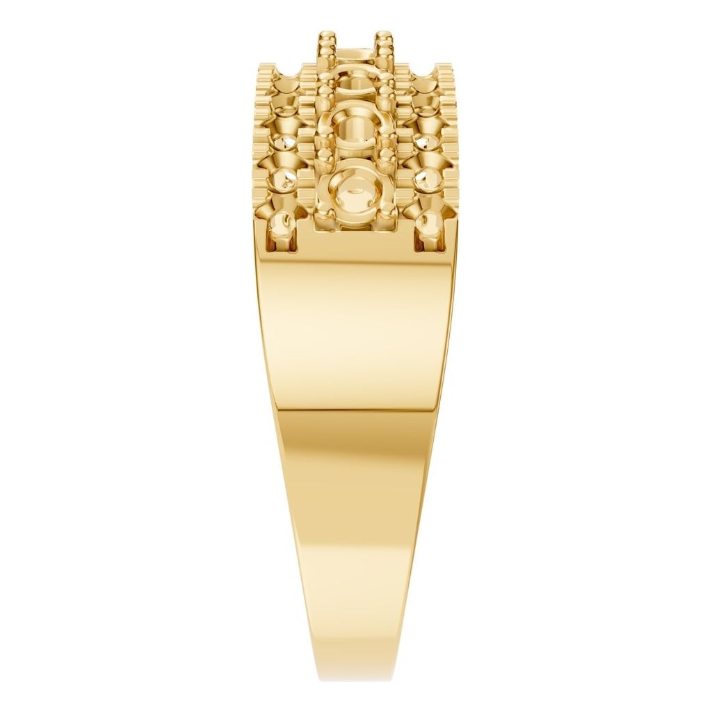 RI-9541 Yellow Gold Ring UNSET - Side View