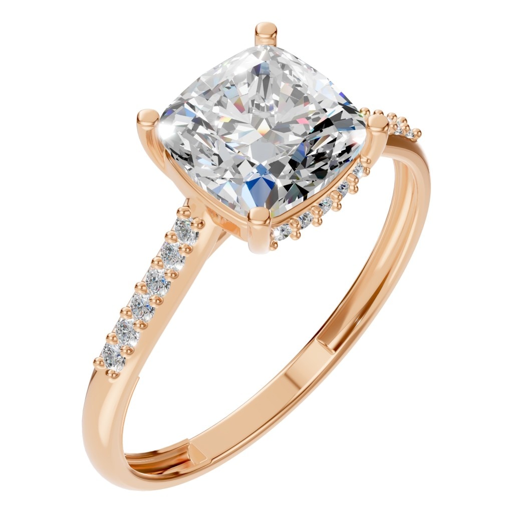 RI-9561 Rose Gold Ring SET - Main View