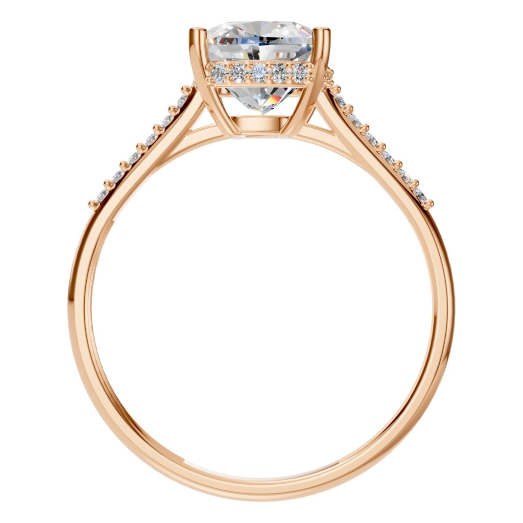 RI-9561 Rose Gold Ring SET - Top View
