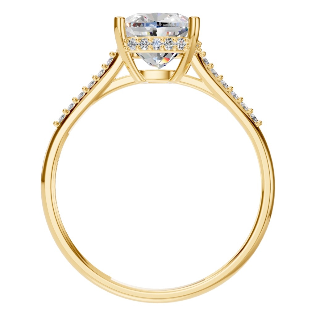 RI-9561 Yellow Gold Ring SET - Top View