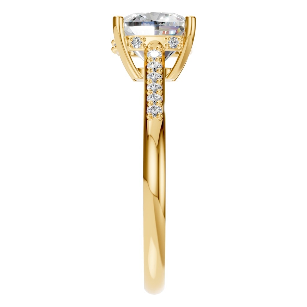 RI-9561 Yellow Gold Ring SET - Side View