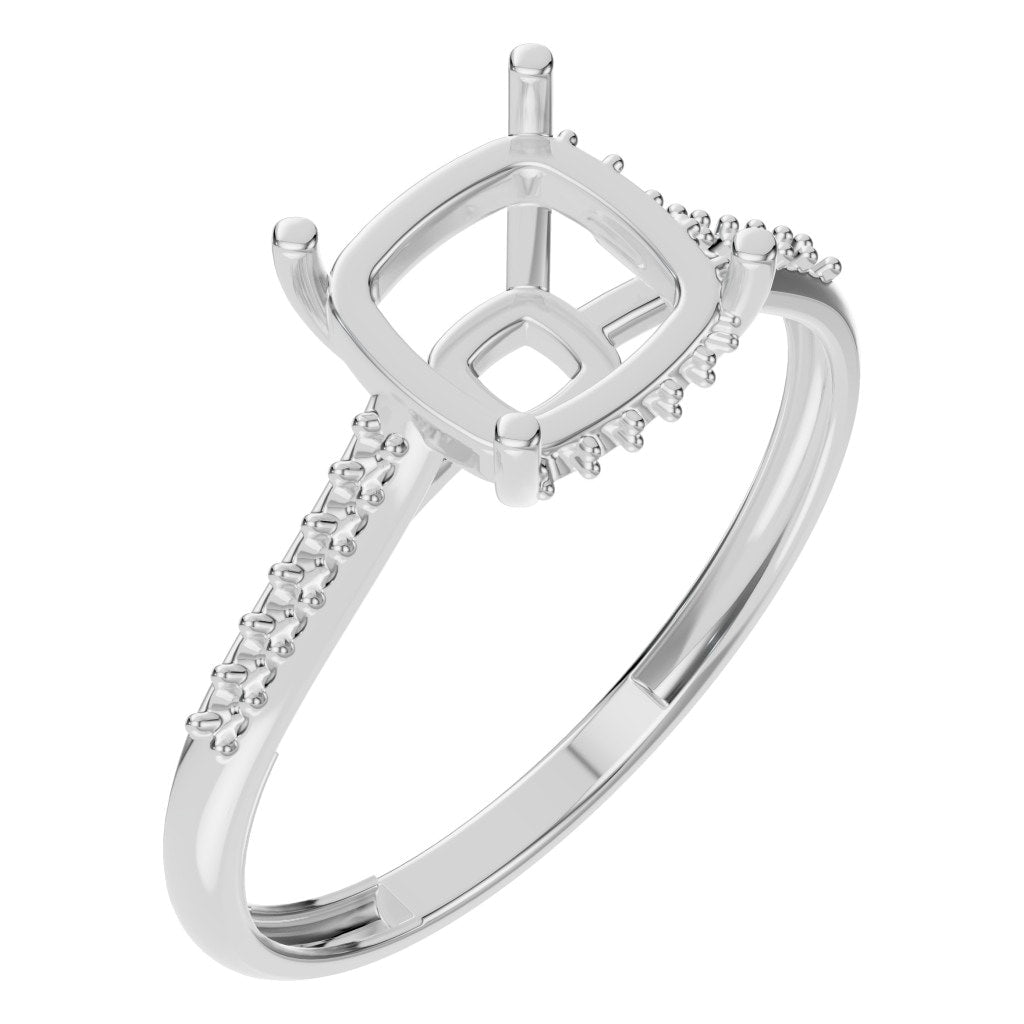 RI-9561 White Gold Ring UNSET - Main View