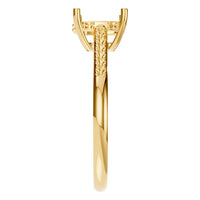 RI-9561 Yellow Gold Ring UNSET - Side View