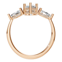 RI-9607 Rose Gold Ring SET - Top View
