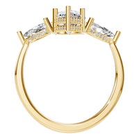 RI-9607 Yellow Gold Ring SET - Top View