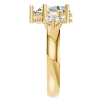 RI-9607 Yellow Gold Ring SET - Side View