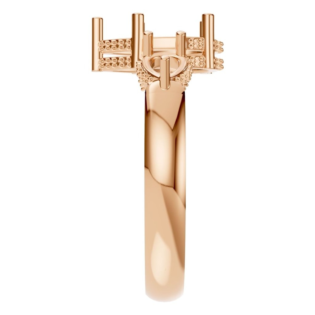 RI-9607 Rose Gold Ring UNSET - Side View