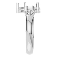 RI-9607 White Gold Ring UNSET - Side View