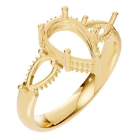 RI-9607 Yellow Gold Ring UNSET - Main View