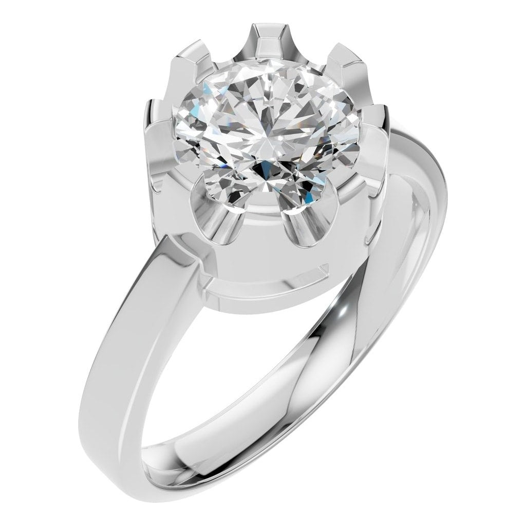 RI-9691 White Gold Ring SET - Main View