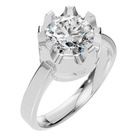 RI-9691 White Gold Ring SET - Main View