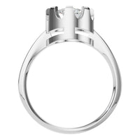 RI-9691 White Gold Ring SET - Top View