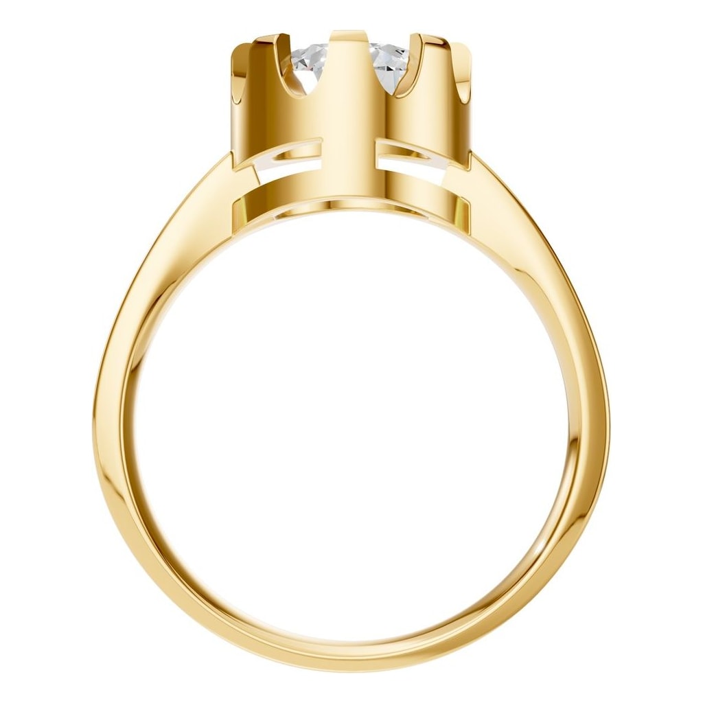 RI-9691 Yellow Gold Ring SET - Top View