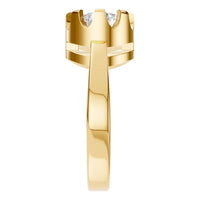 RI-9691 Yellow Gold Ring SET - Side View