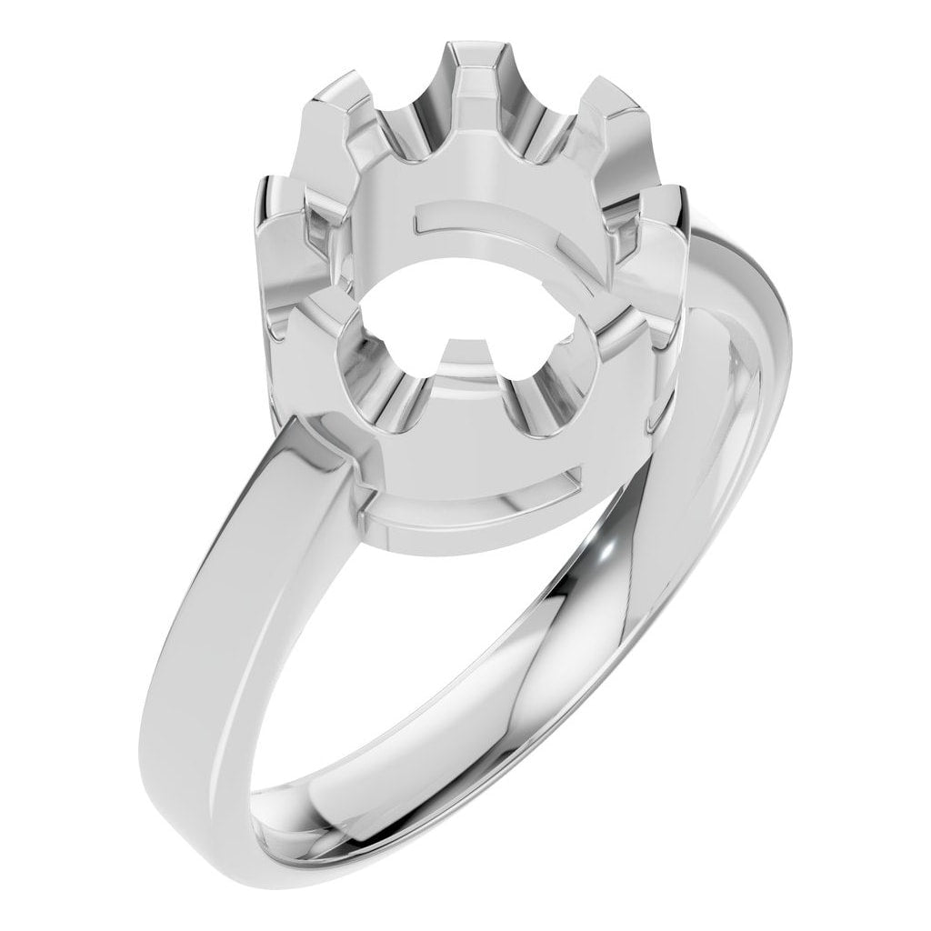 RI-9691 White Gold Ring UNSET - Main View