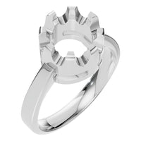 RI-9691 White Gold Ring UNSET - Main View
