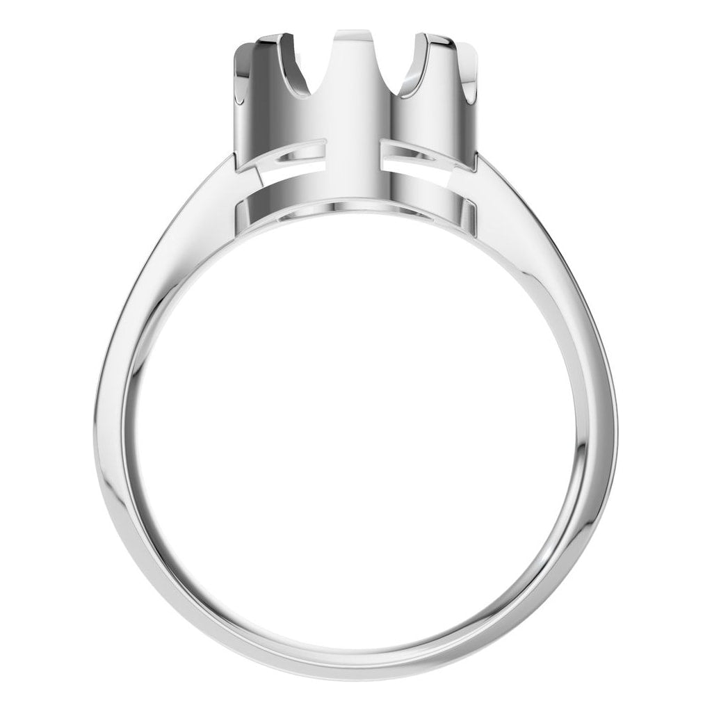 RI-9691 White Gold Ring UNSET - Top View
