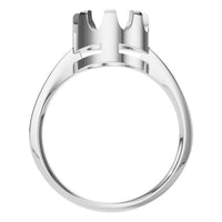 RI-9691 White Gold Ring UNSET - Top View