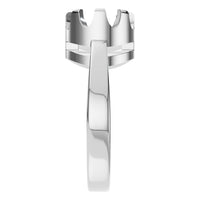 RI-9691 White Gold Ring UNSET - Side View