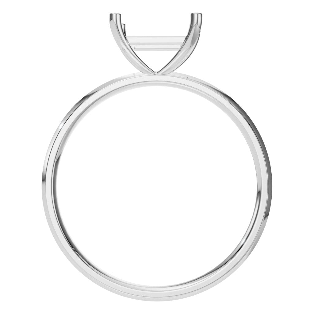 RI-9848 White Gold Ring UNSET - Top View