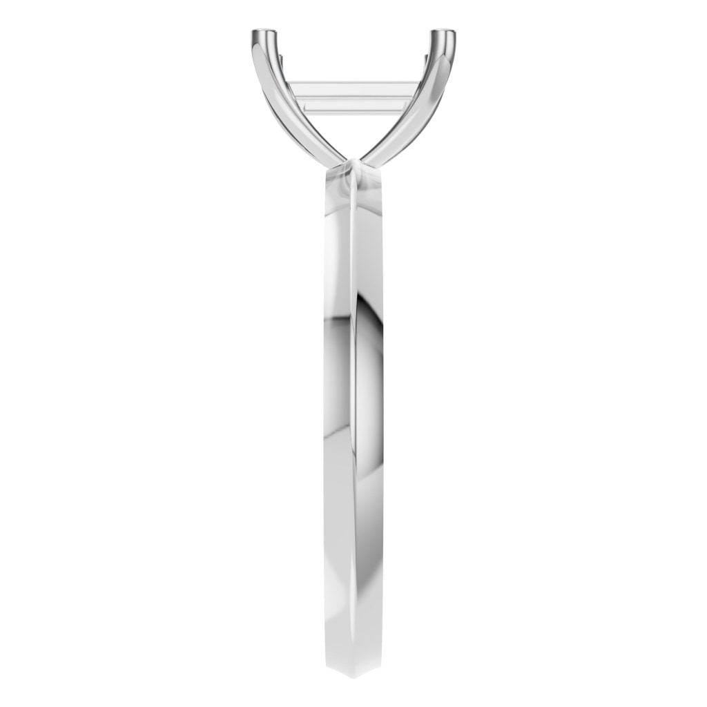 RI-9848 White Gold Ring UNSET - Side View