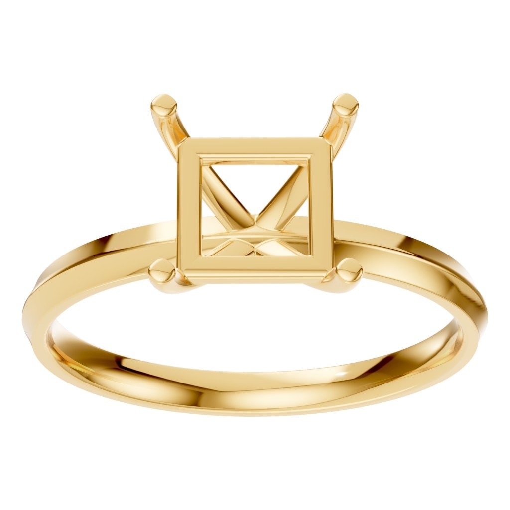 RI-9848 Yellow Gold Ring UNSET - Front View