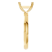 RI-9848 Yellow Gold Ring UNSET - Side View