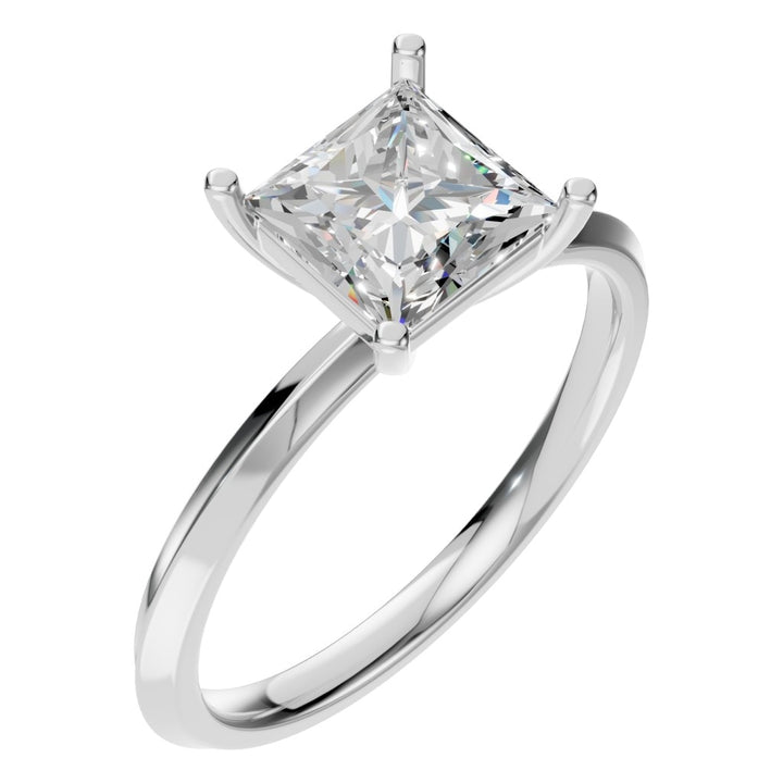 Solitaire Ring Mounting - Princess 6.5x6.5mm