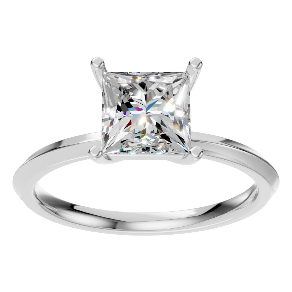 RI-9848 White Gold Ring SET - Front View