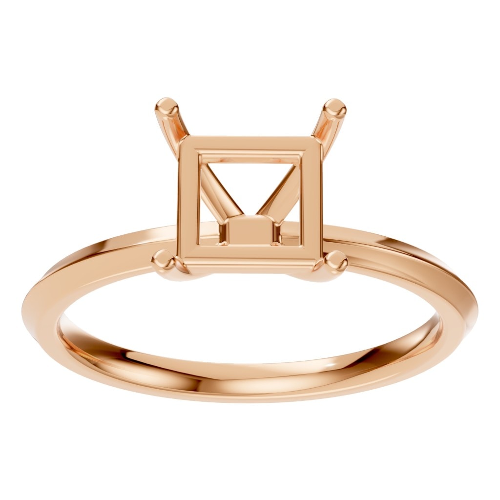 RI-9848 Rose Gold Ring UNSET - Front View