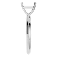 RI-9848 White Gold Ring UNSET - Side View