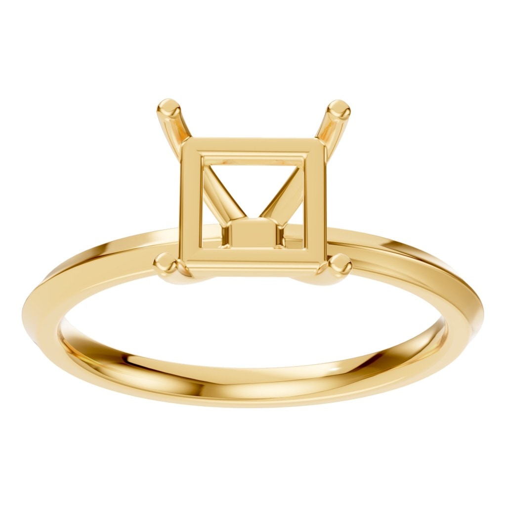RI-9848 Yellow Gold Ring UNSET - Front View