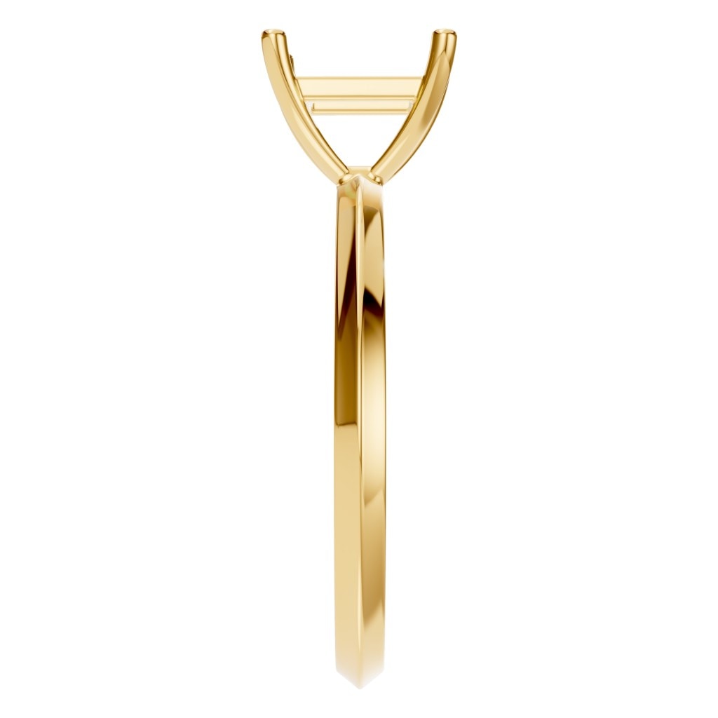 RI-9848 Yellow Gold Ring UNSET - Side View