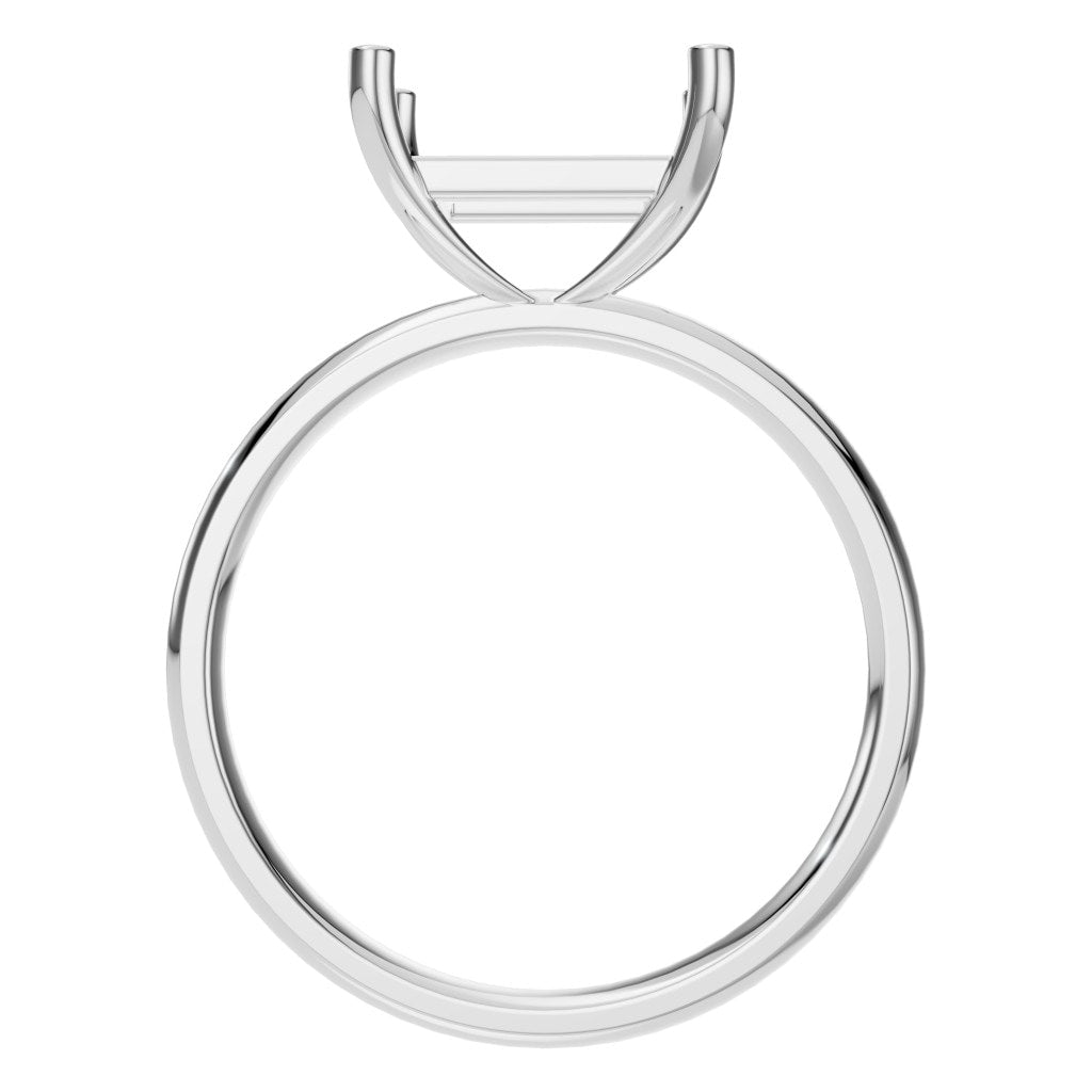 RI-9848 White Gold Ring UNSET - Top View