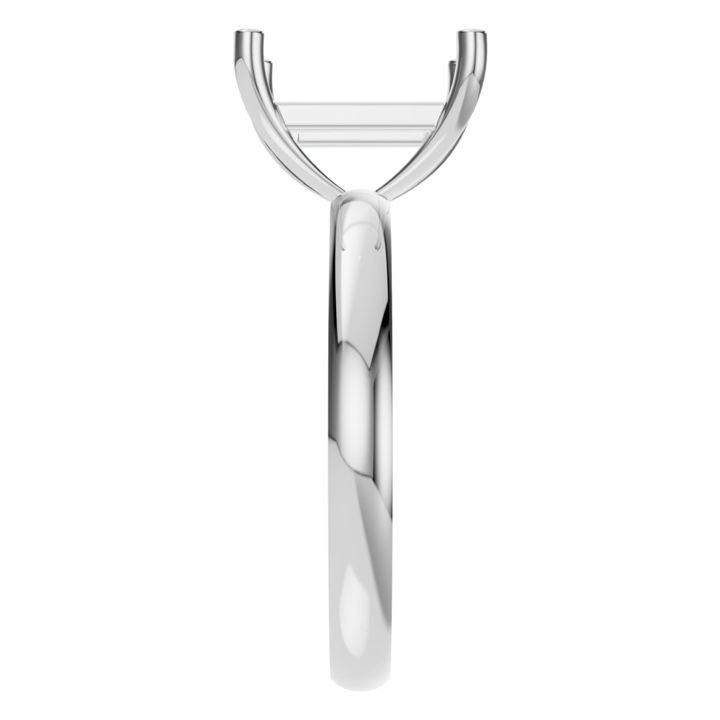 RI-9848 White Gold Ring UNSET - Side View