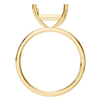 RI-9848 Yellow Gold Ring UNSET - Top View