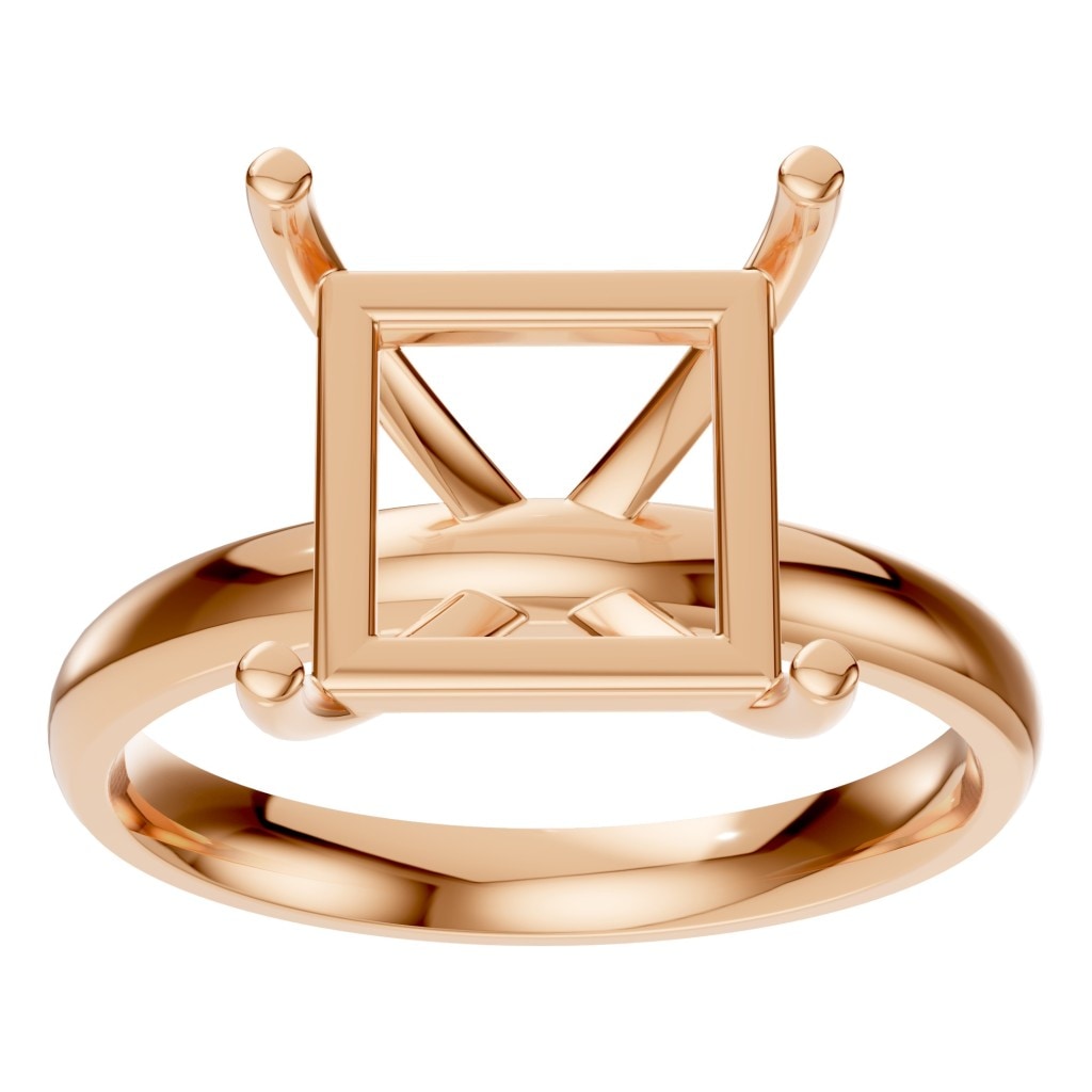 RI-9848 Rose Gold Ring UNSET - Front View