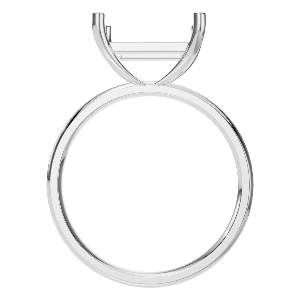 RI-9848 White Gold Ring UNSET - Top View
