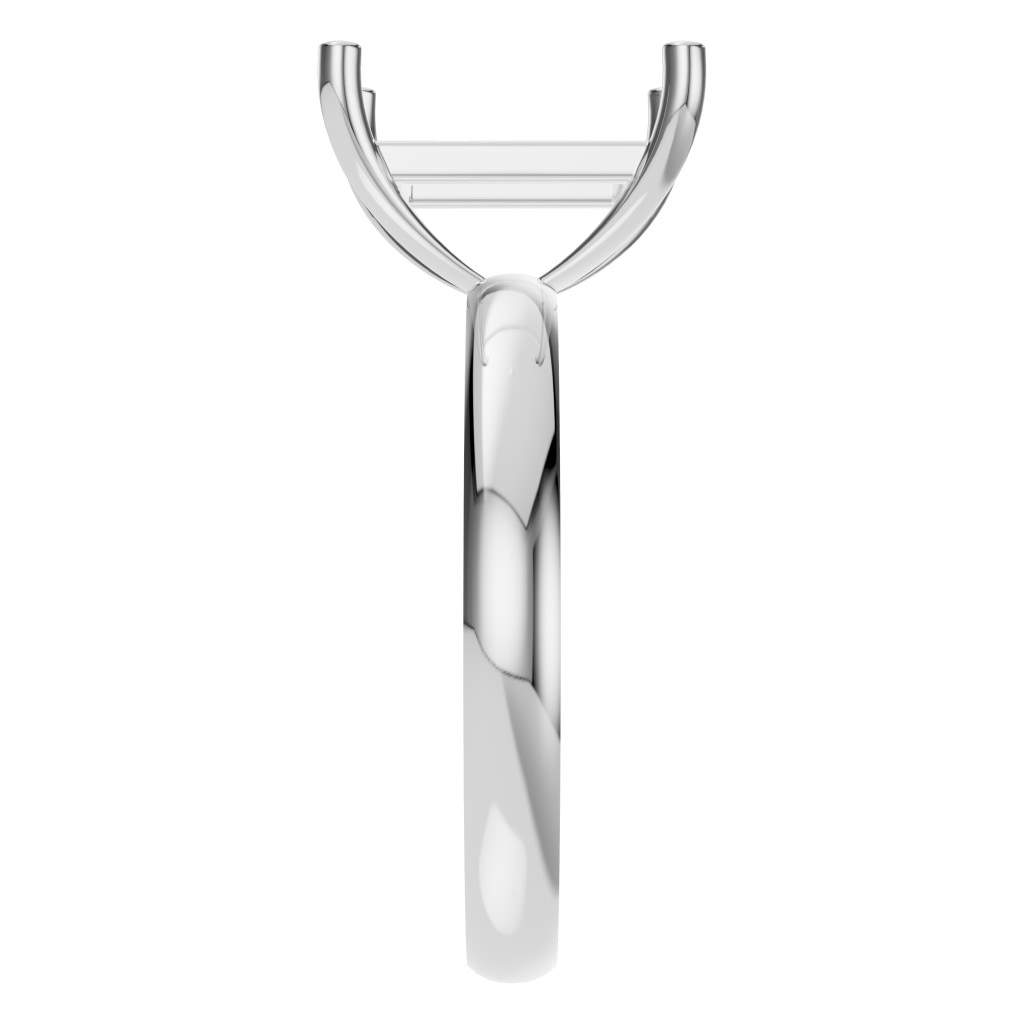 RI-9848 White Gold Ring UNSET - Side View